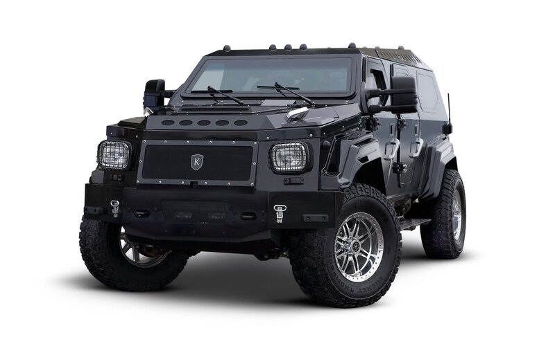 Black Armored SUV — Grille