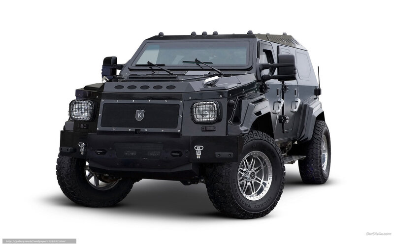black armored SUV
