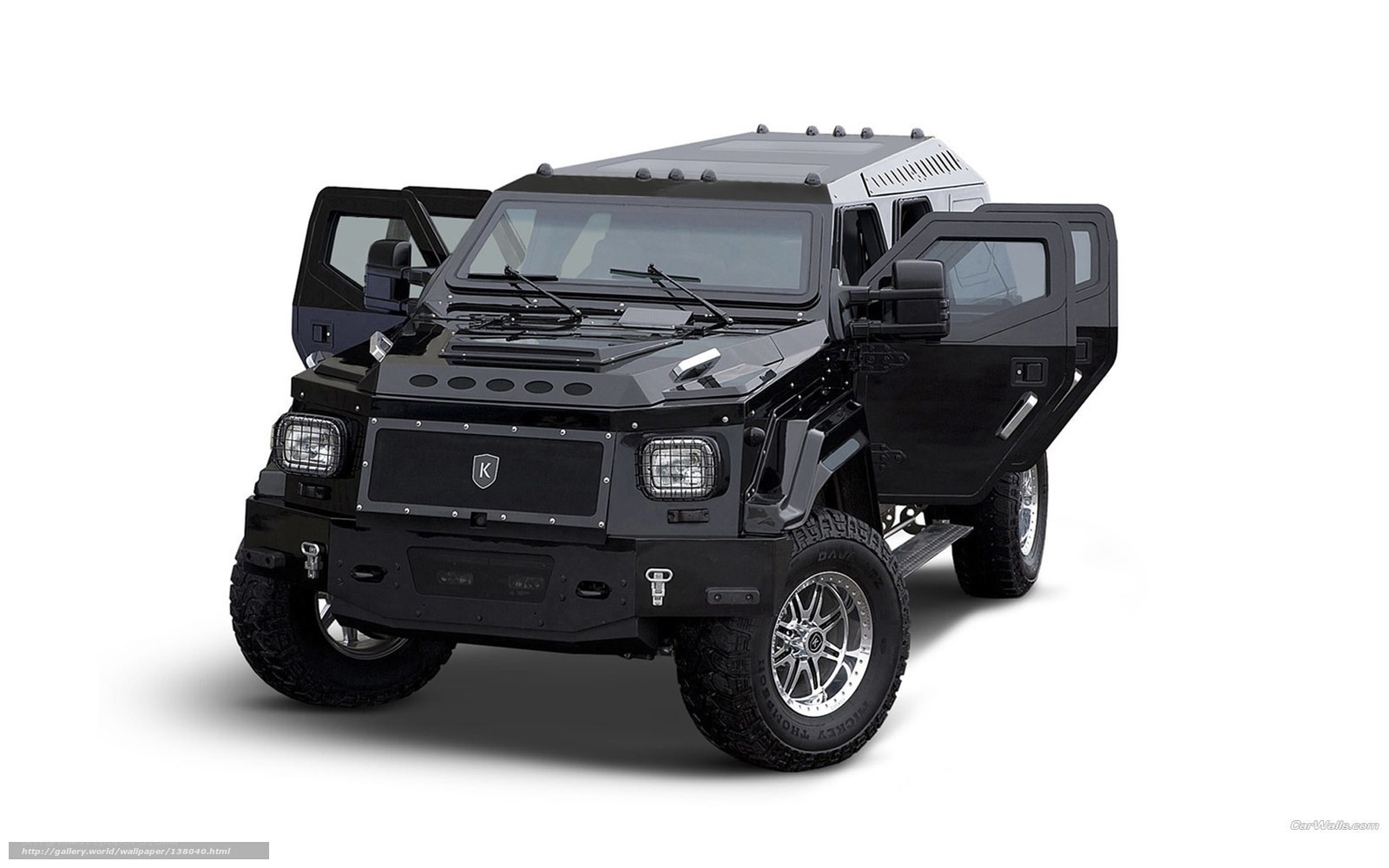 black armored SUV vehicle