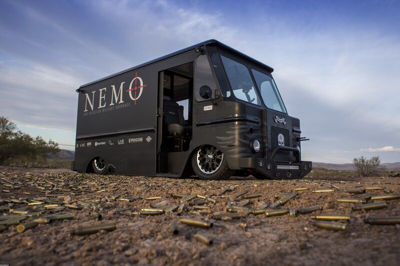 Black Armored Truck — Dramatic, Afternoon