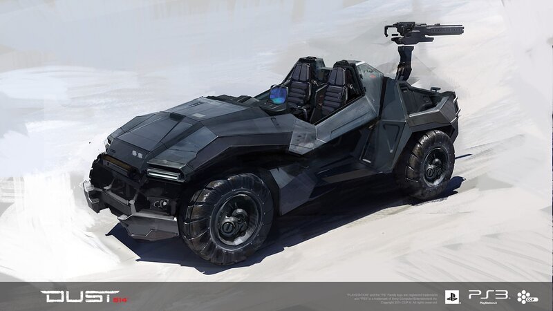 Black Armored Vehicle — Gray