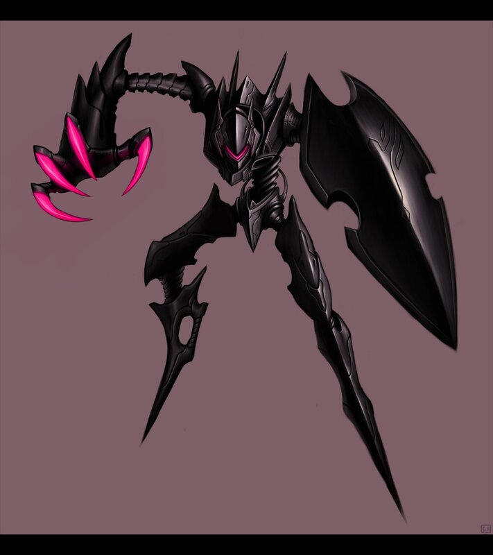 black armored warrior