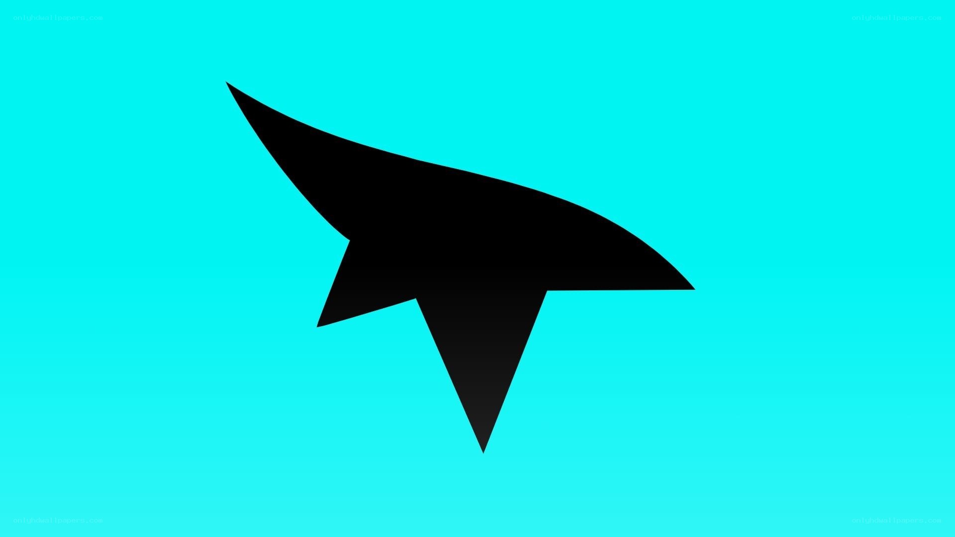 black arrow on blue