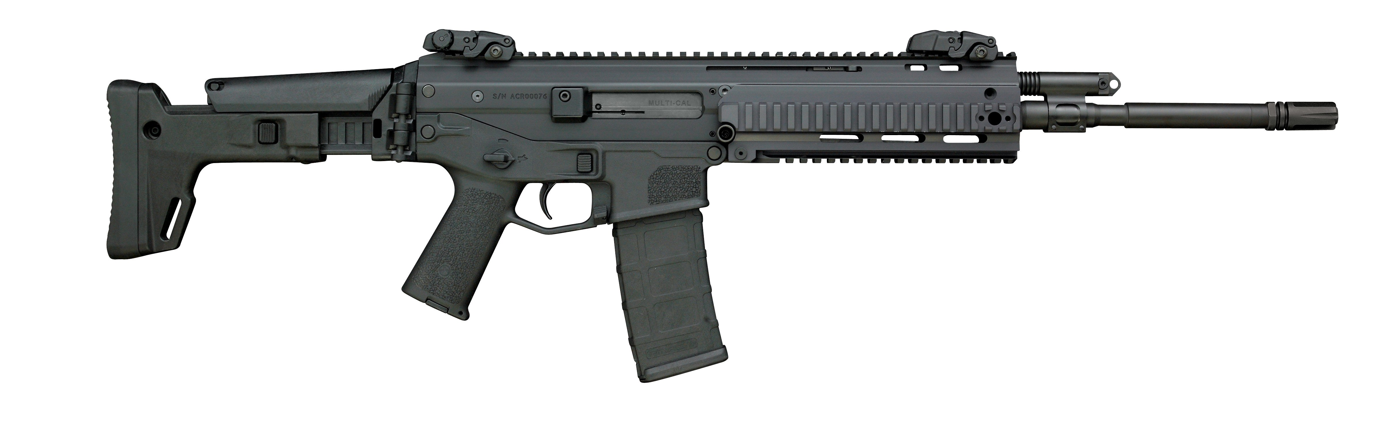 black assault rifle
