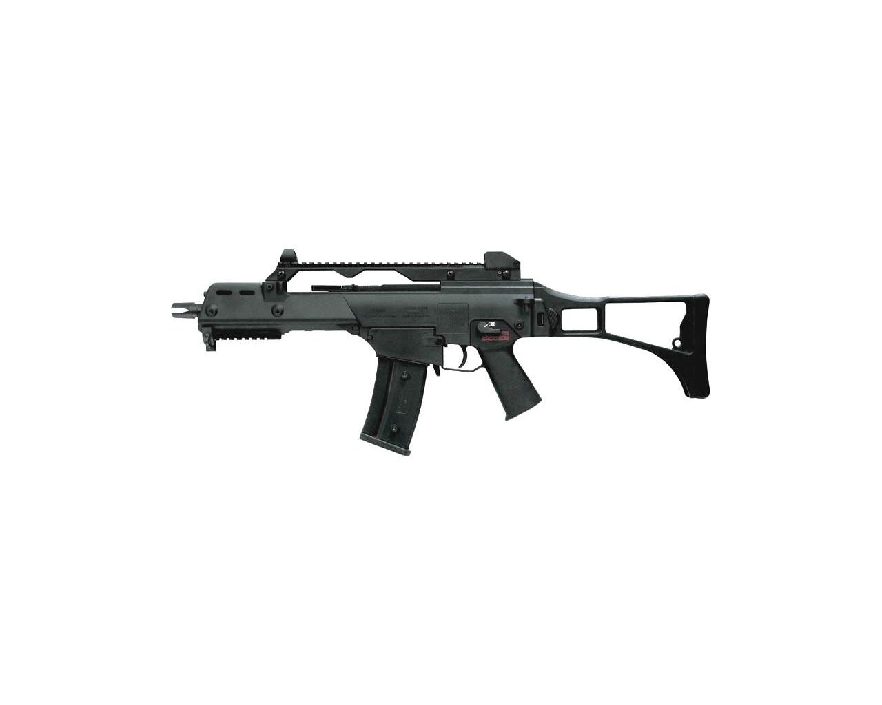 black assault rifle