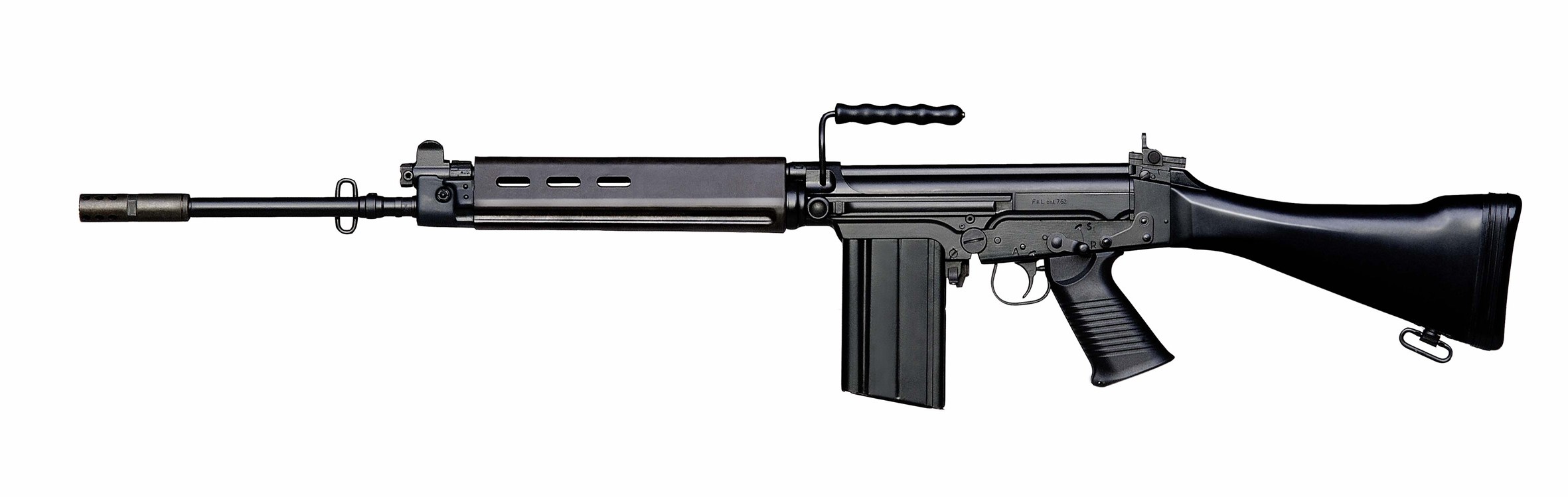 black assault rifle
