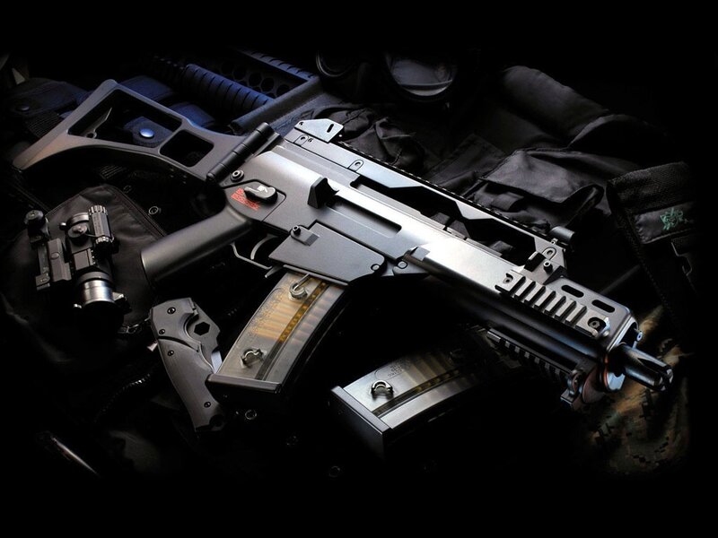 Black Assault Rifle — Dramatic