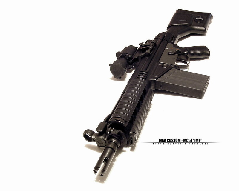 Black Assault Rifle — Neutral, Photograph, Scope