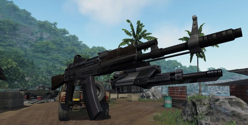 Black Assault Rifle — Tropical