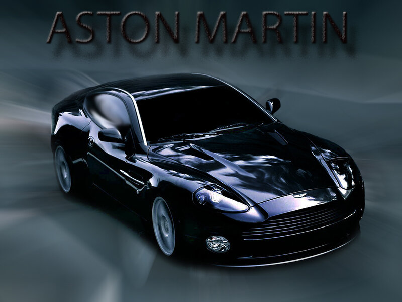 Black Aston Martin Car — Dramatic, 3d Render