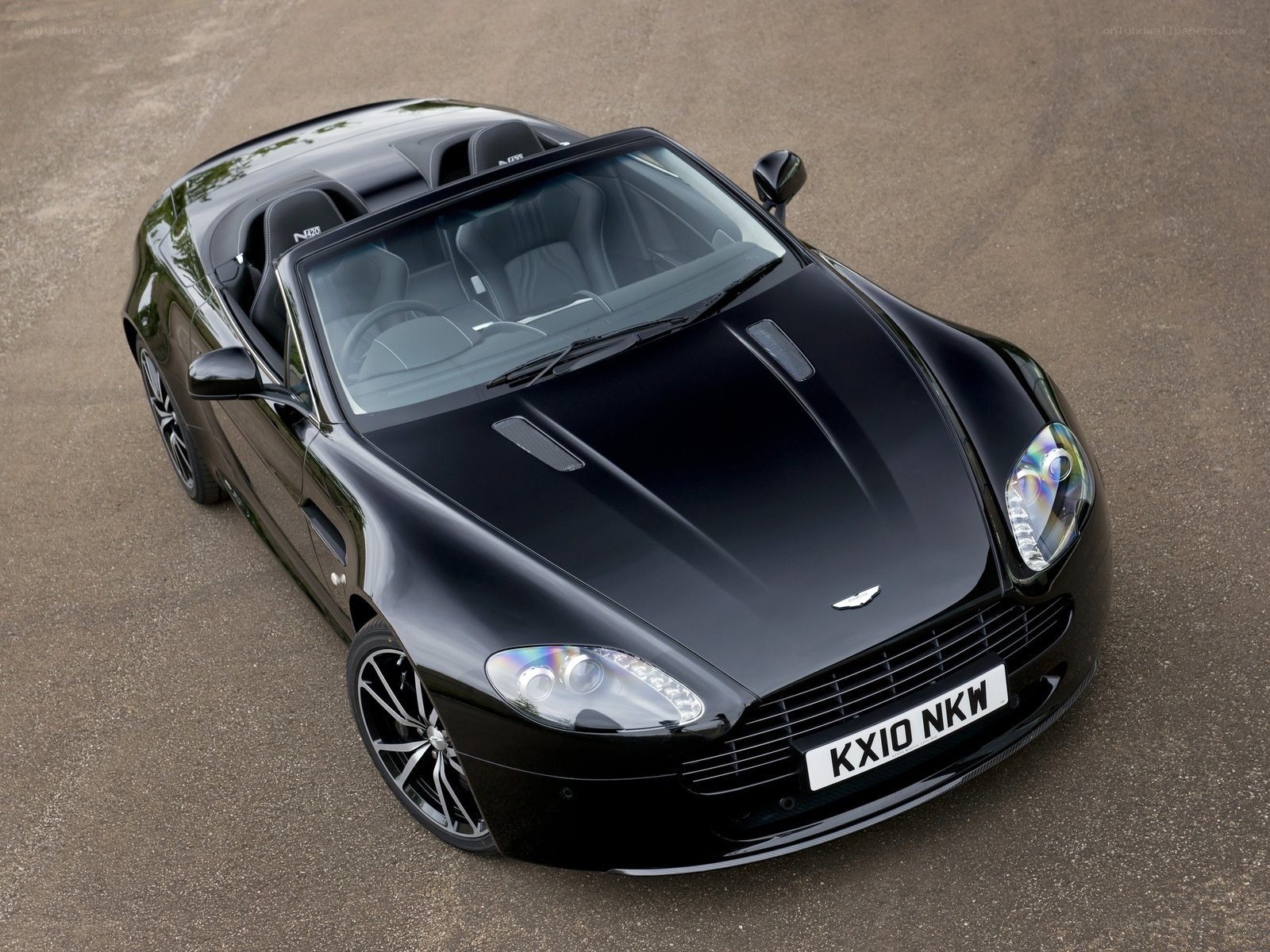 Black Aston Martin convertible
