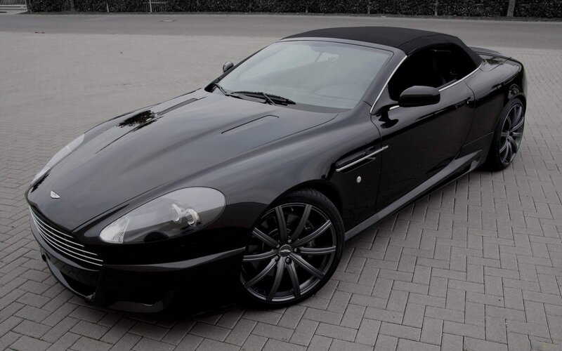 black aston martin convertible
