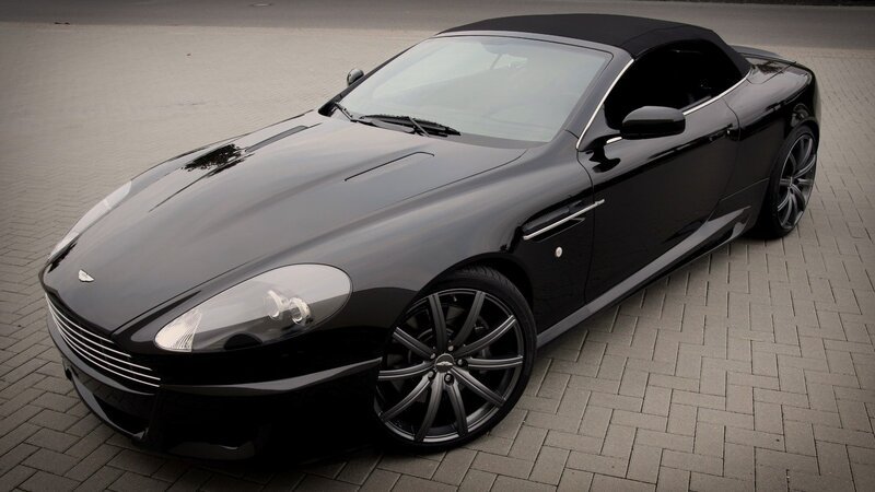 Black Aston Martin convertible