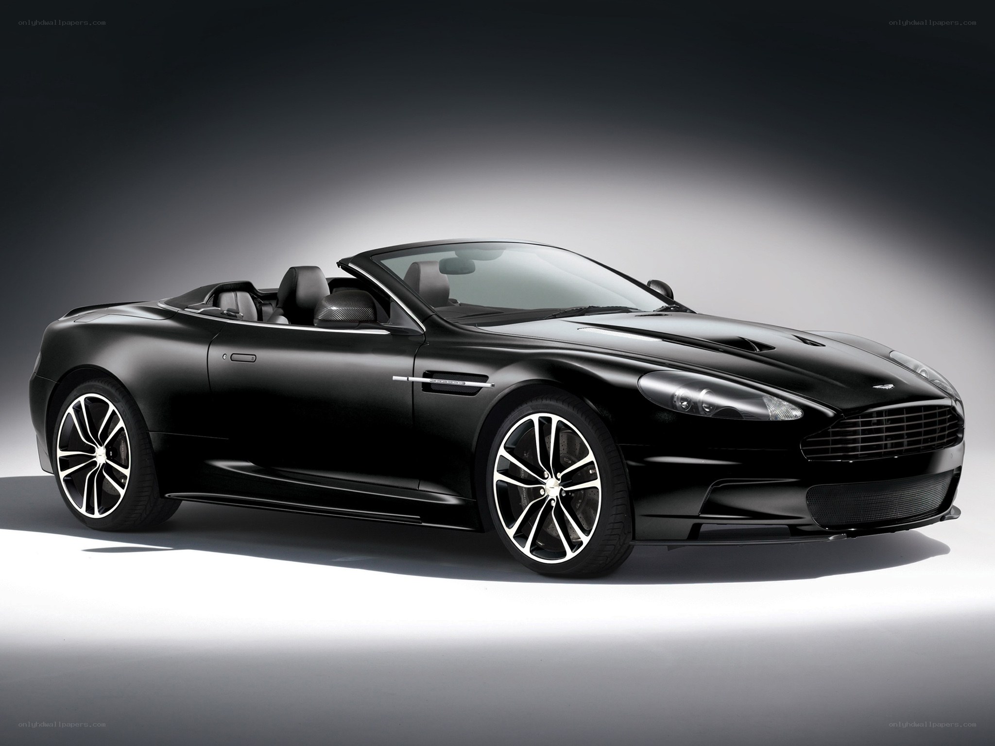 Black Aston Martin convertible