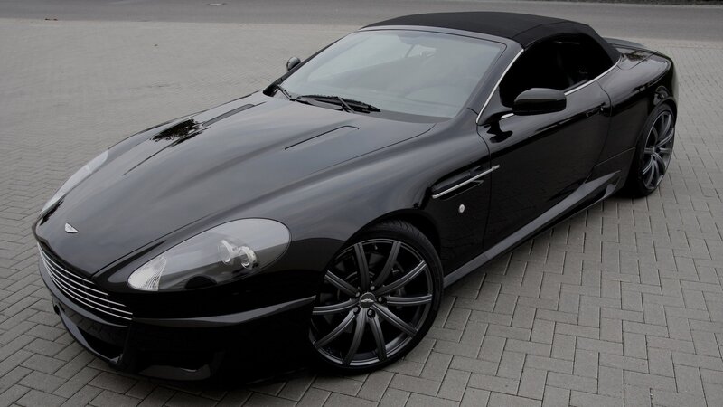 Black Aston Martin convertible