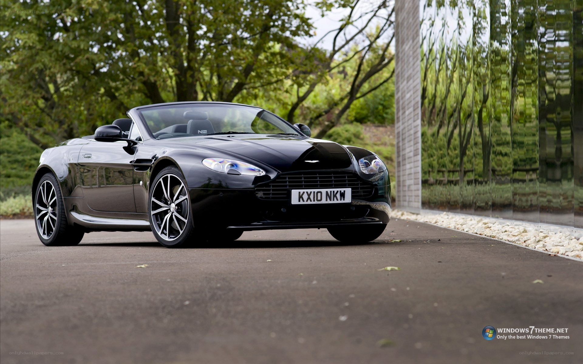 Black Aston Martin convertible
