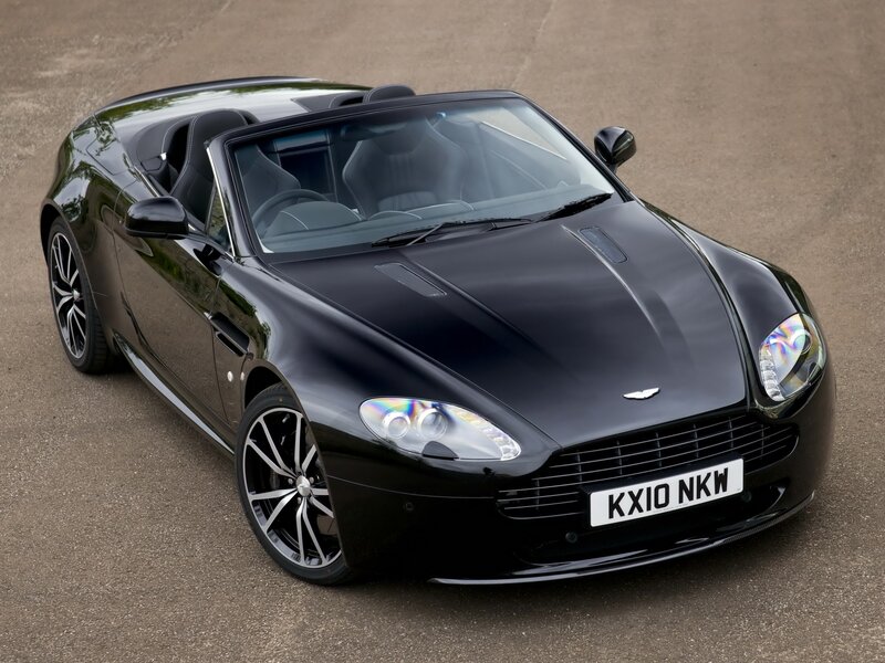 Black Aston Martin convertible