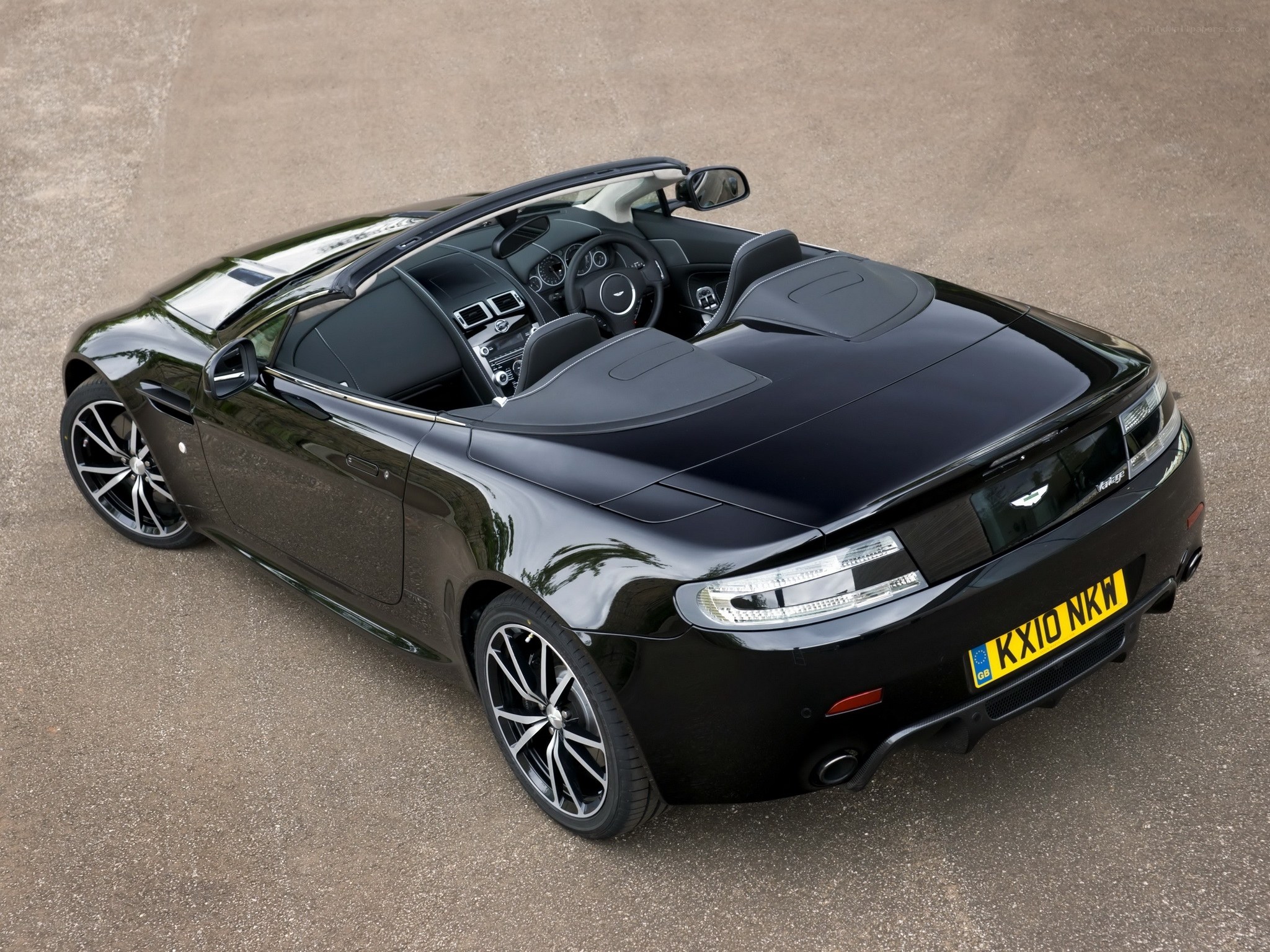 Black Aston Martin convertible