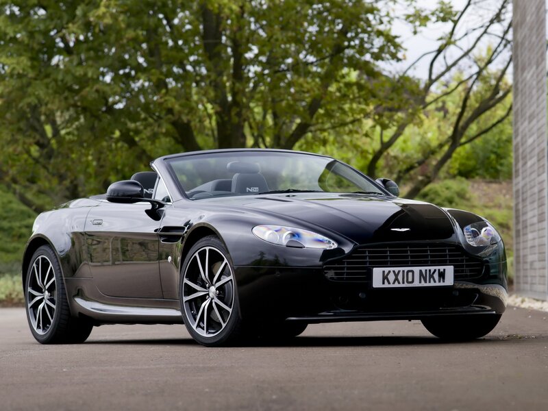 Black Aston Martin convertible