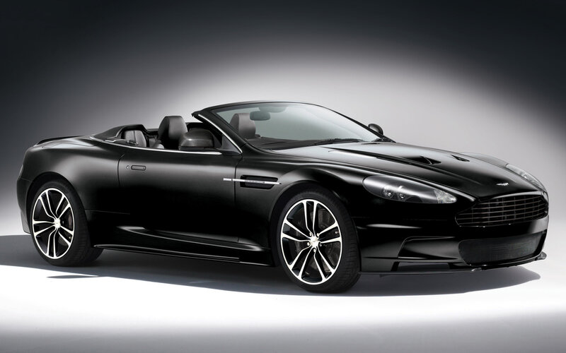 Black Aston Martin convertible