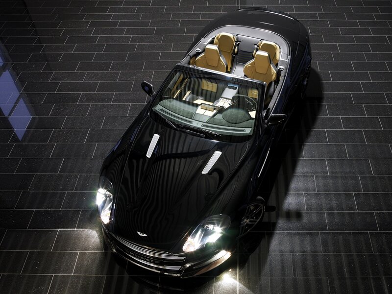 Black Aston Martin convertible