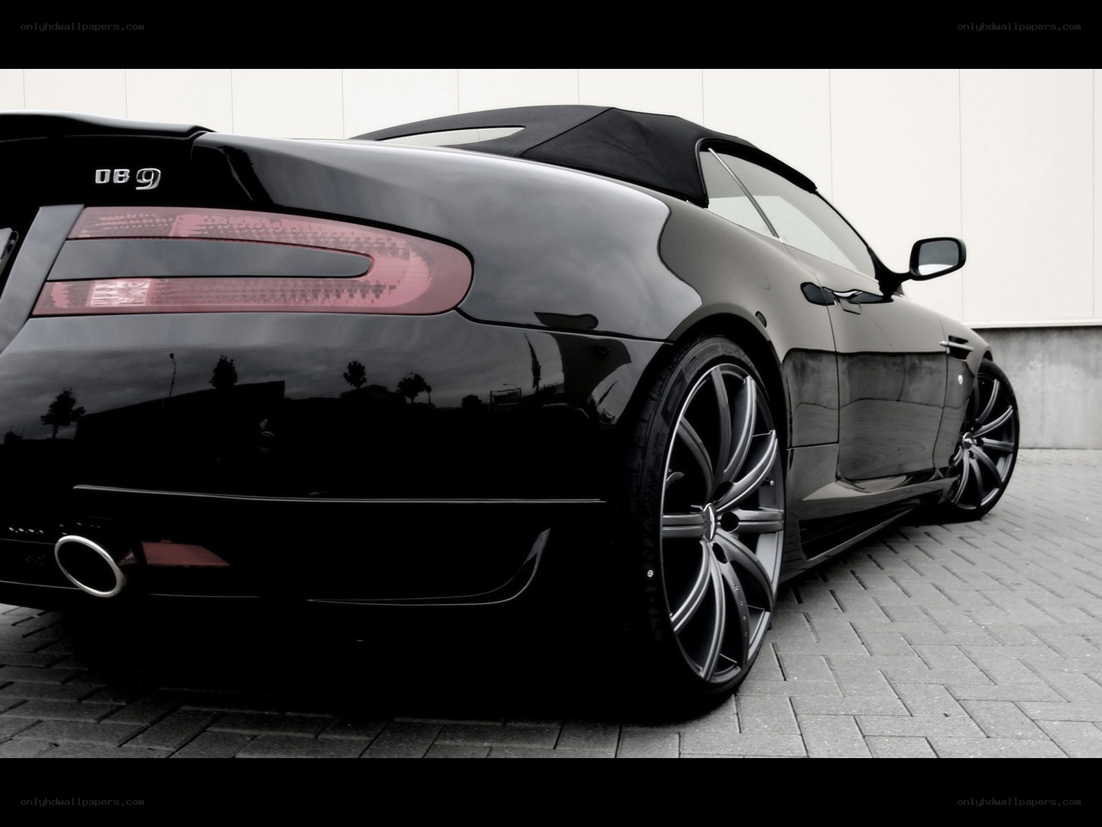 black aston martin db9 convertible