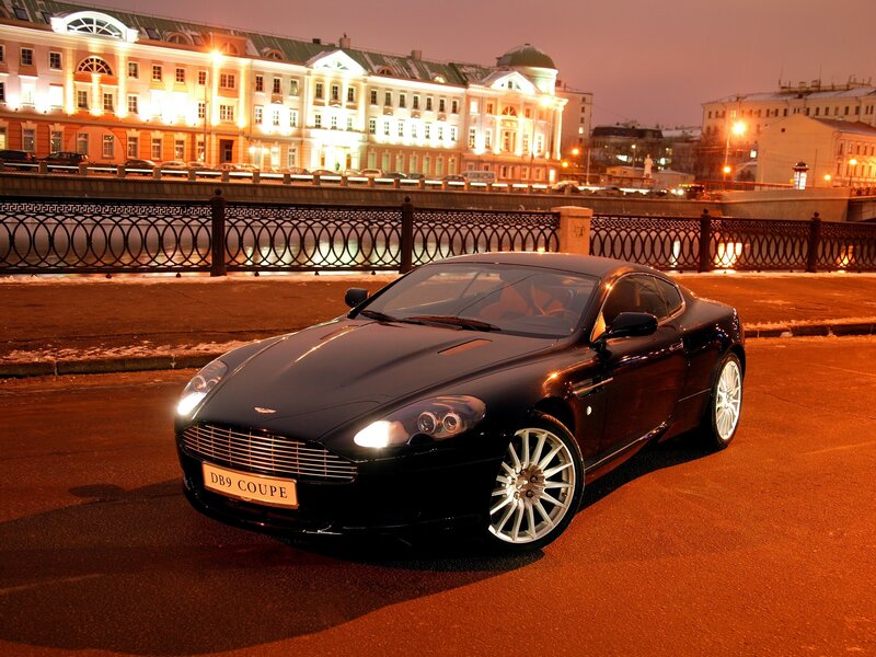 Black Aston Martin DB9 Coupe