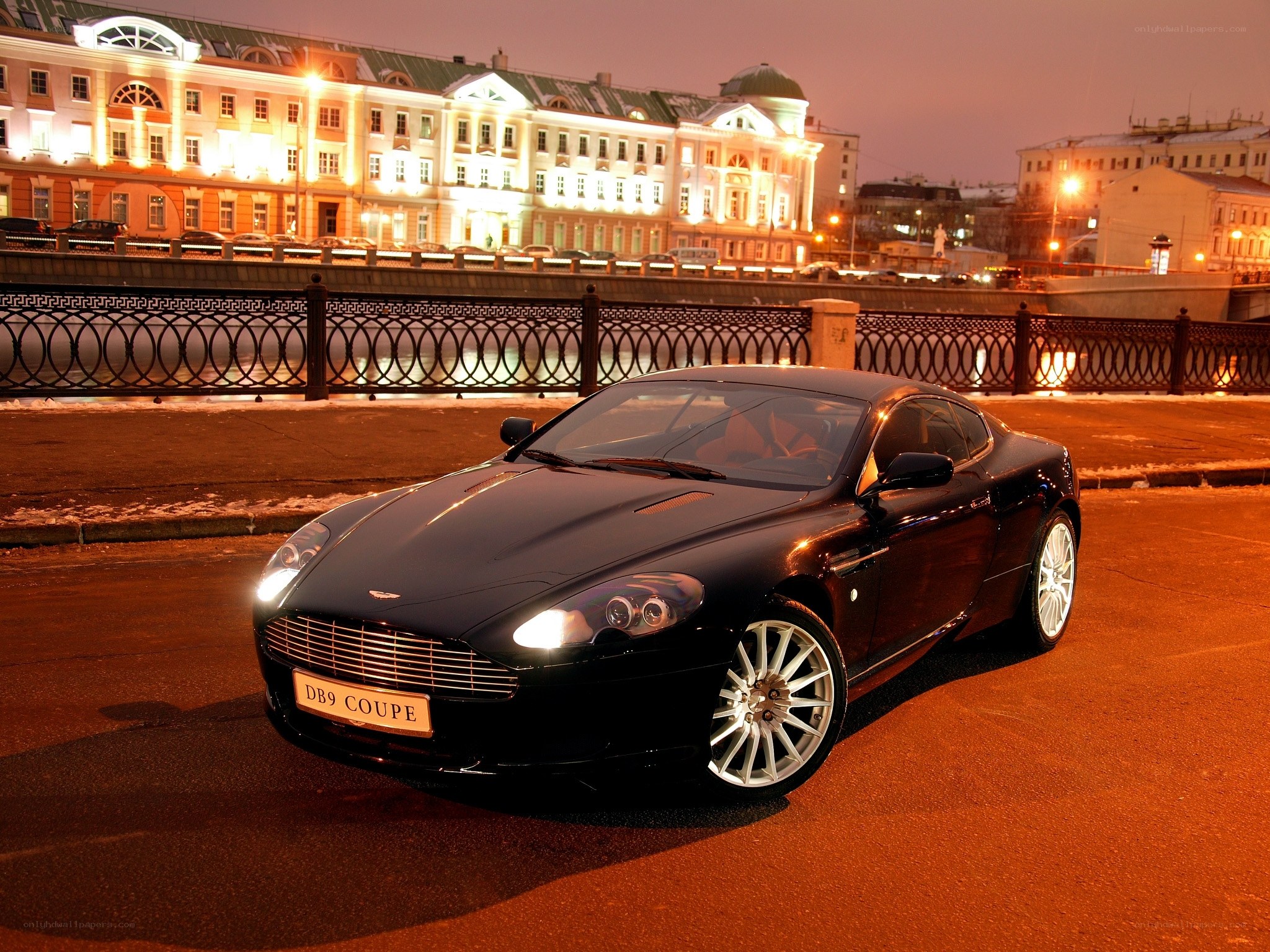 Black Aston Martin DB9 Coupe