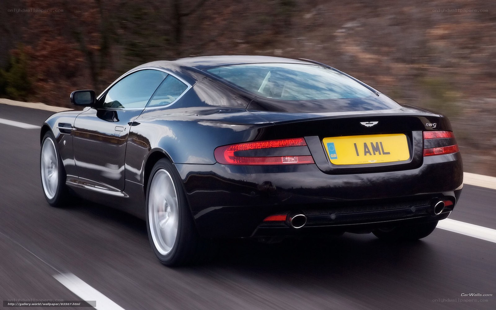 black aston martin db9 in motion
