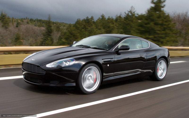 Black Aston Martin on highway