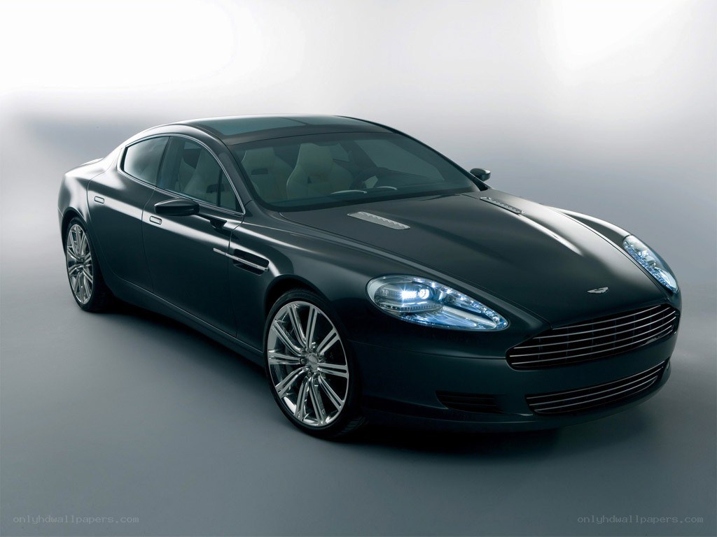 black aston martin sedan