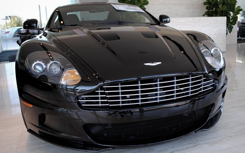 Black Aston Martin sports car