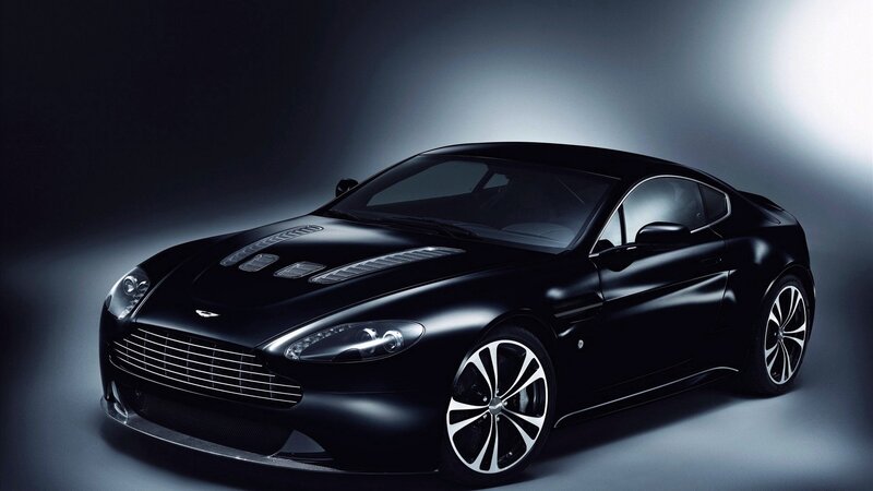 black aston martin sports car