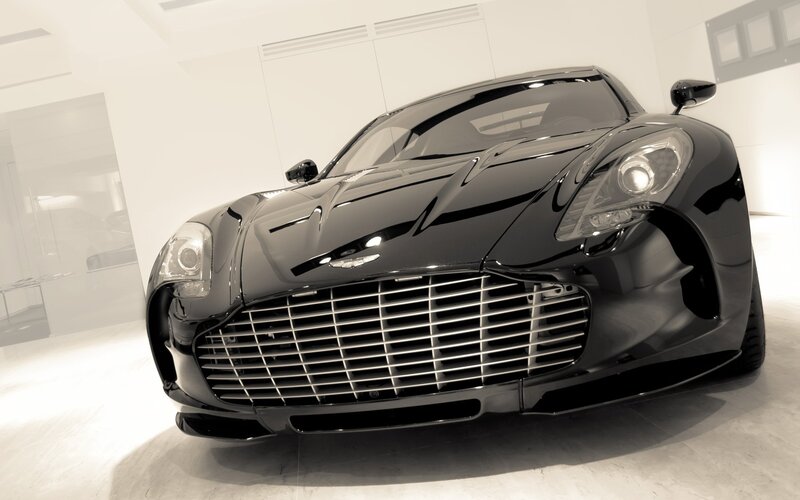 Black Aston Martin sports car