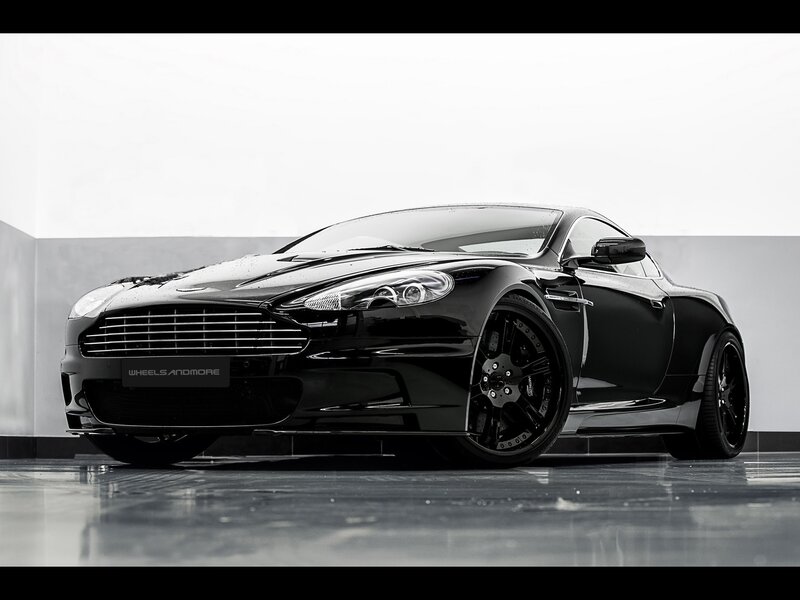 Black Aston Martin sports car