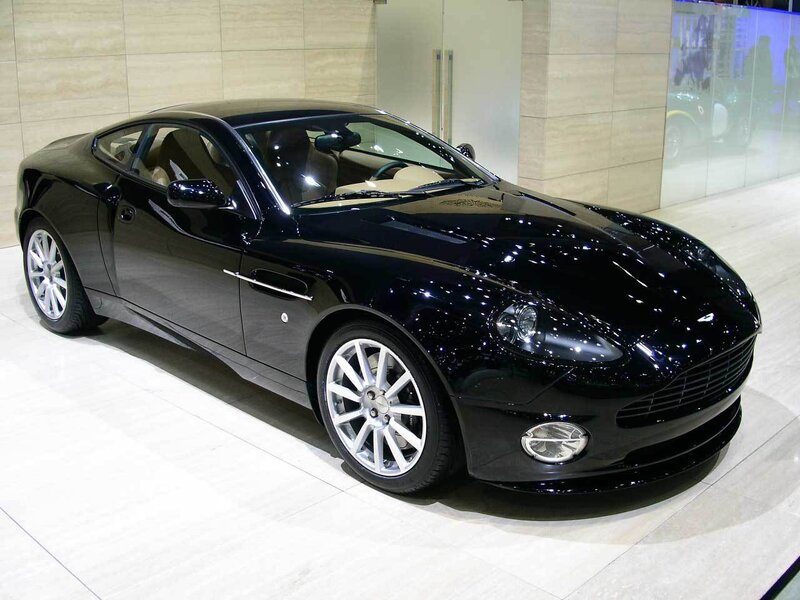 Black Aston Martin sports car