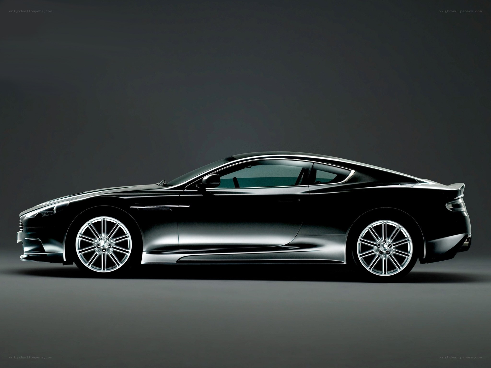 Black Aston Martin sports car