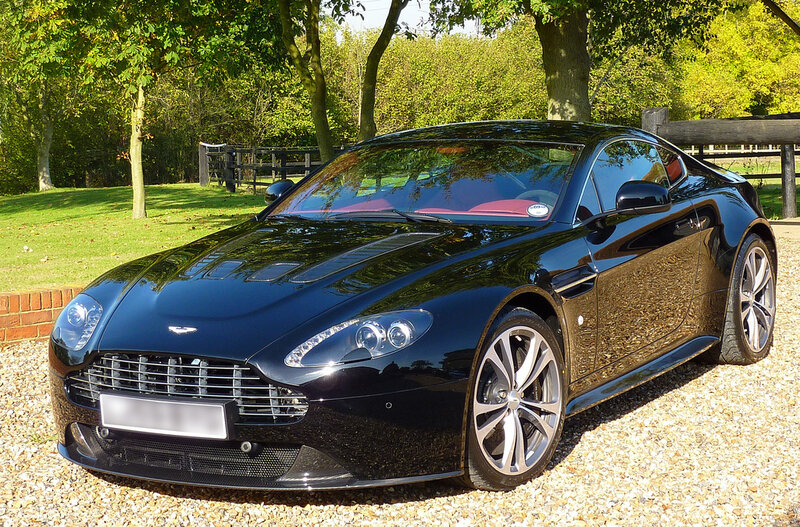 Black Aston Martin sports car