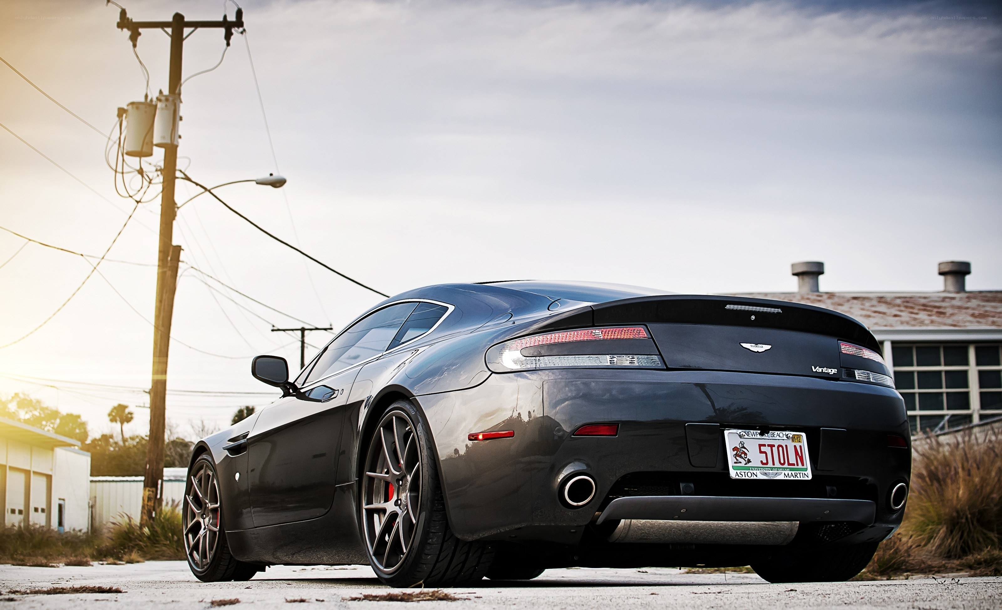 Black Aston Martin Vantage