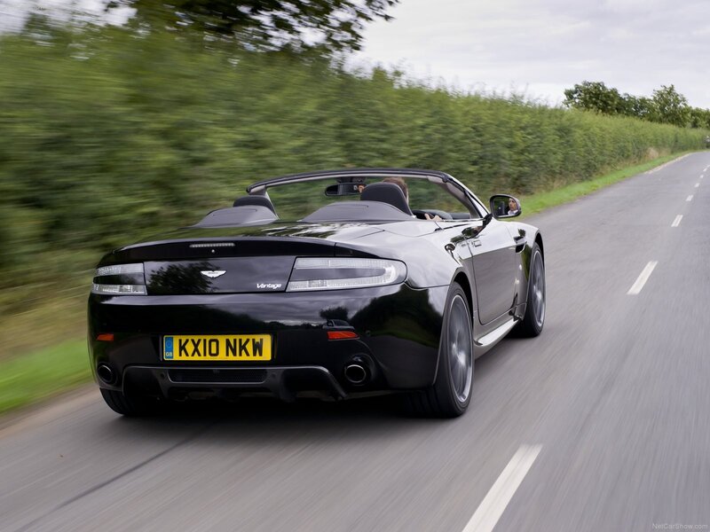 Black Aston Martin Vantage convertible