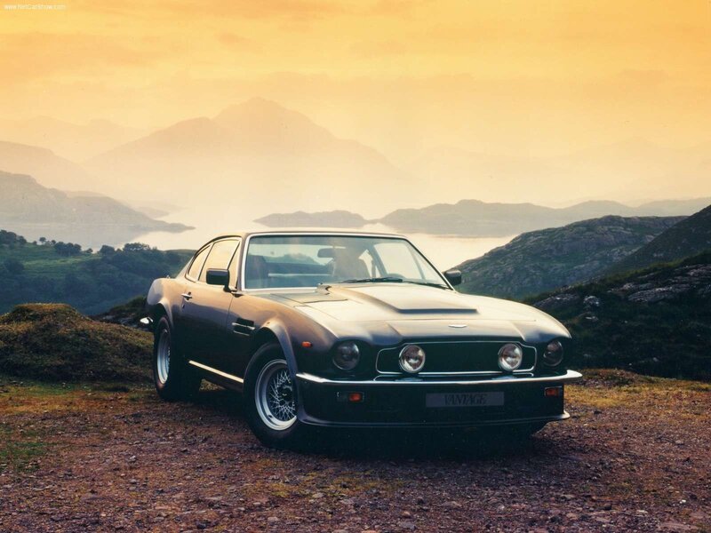 Black Aston Martin Vantage — Serene, Sunset