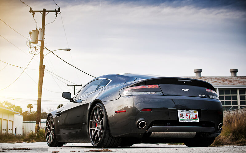 Black Aston Martin Vantage