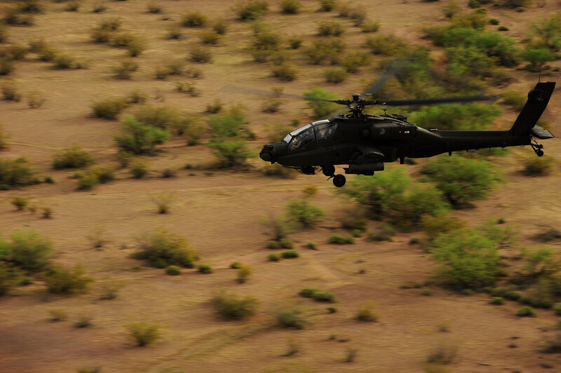 Black Attack Helicopter — Brown