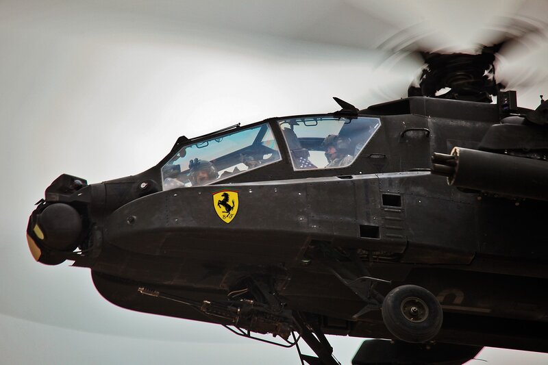 Black Attack Helicopter — Dramatic, Photograph