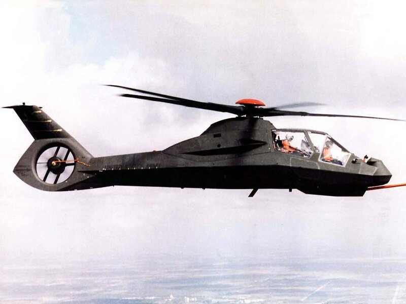 Black Attack Helicopter — Gray, Neutral, Photograph