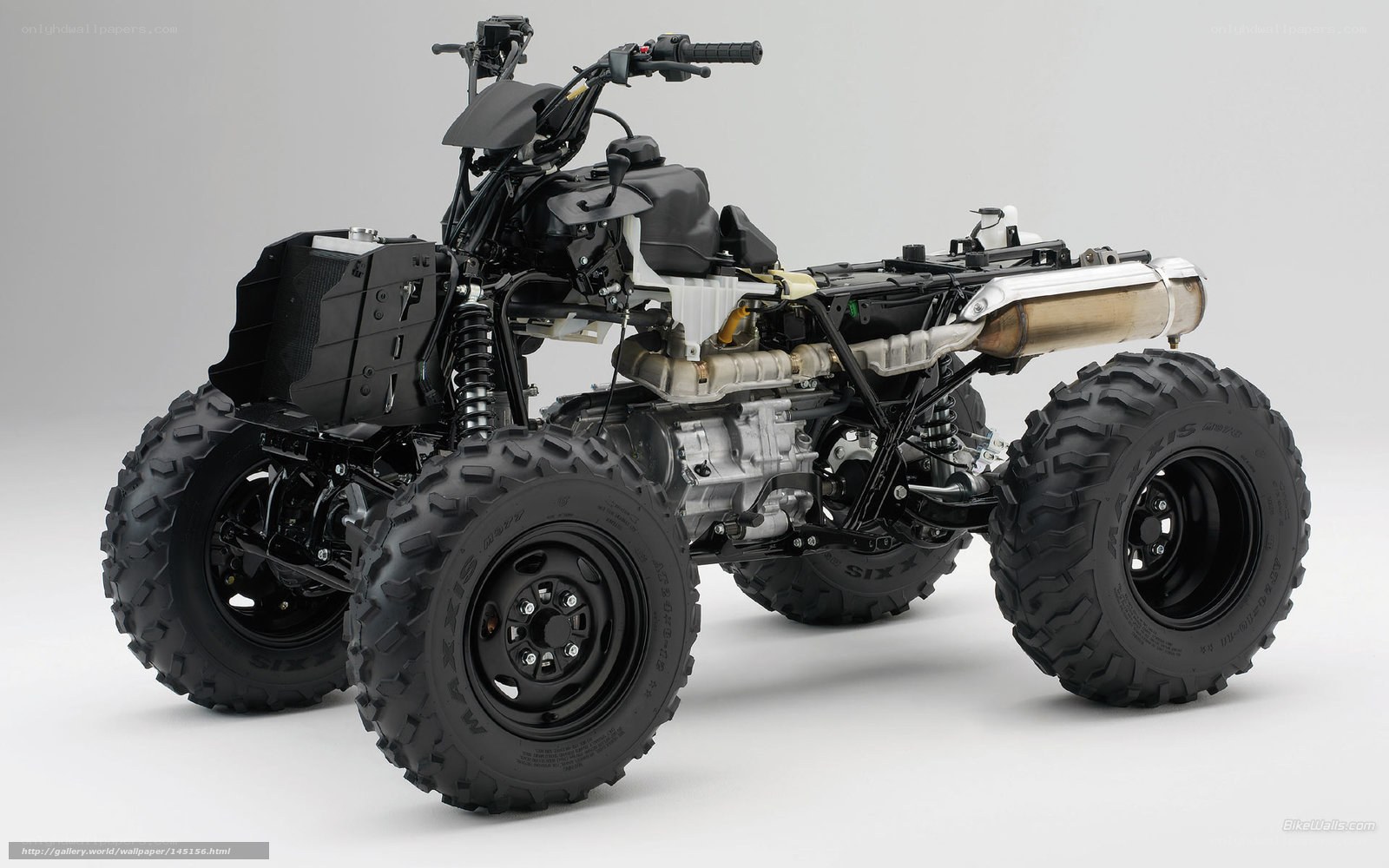 Black ATV quad bike