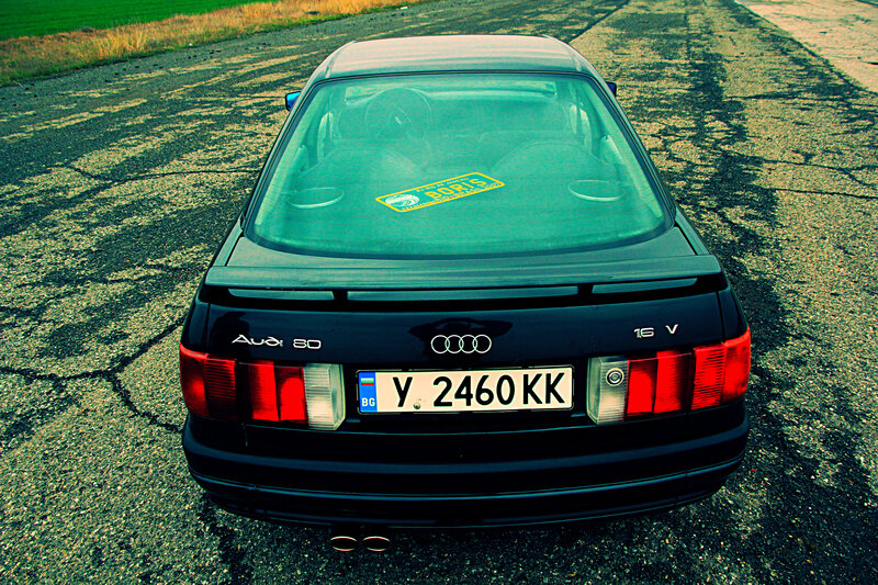 Black Audi 80 Car — Dramatic