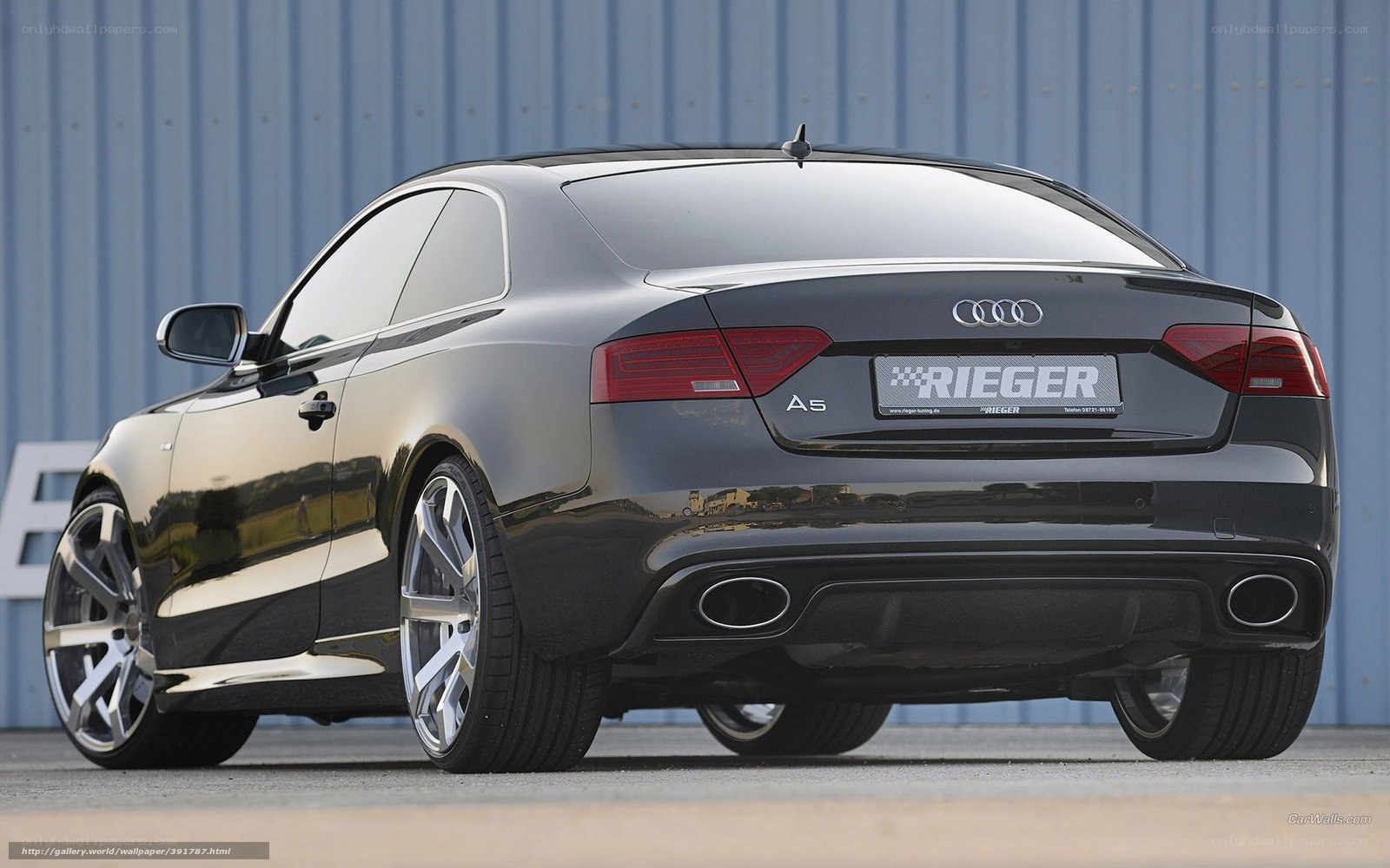 Black Audi A5 Coupe Rear View