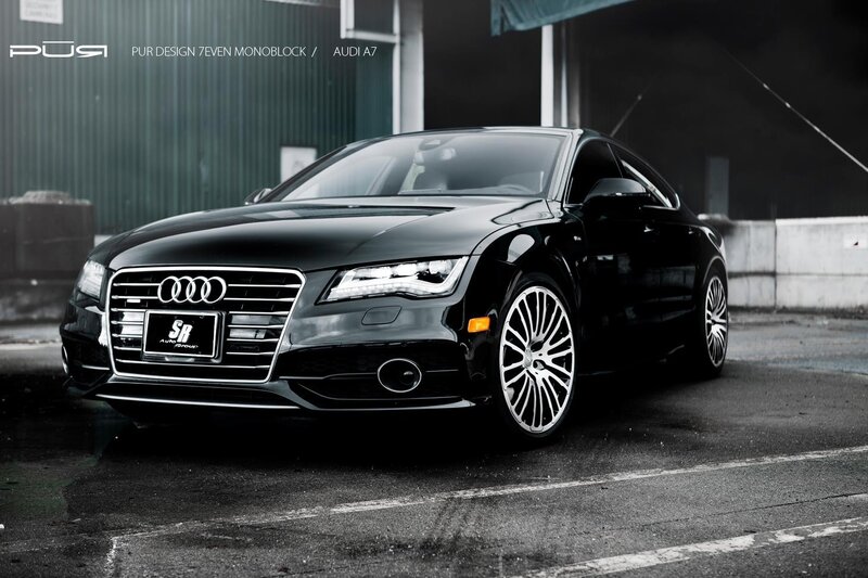Black Audi A7 Car — Dramatic, Photograph