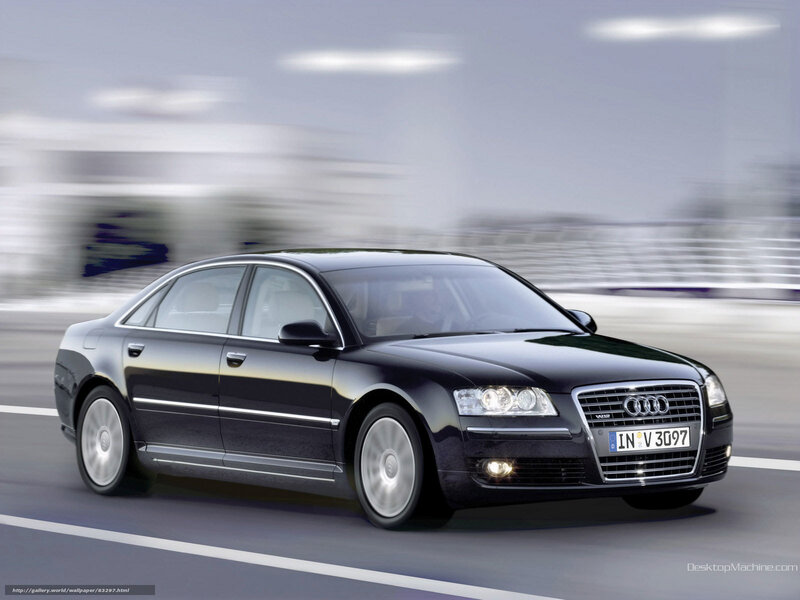 Black Audi A8 in motion